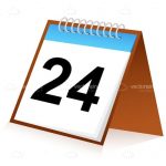 Desk Calendar with Number 24